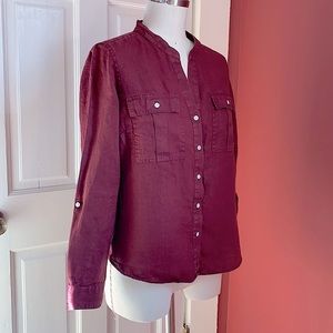 L.L.Bean washed linen button down shirt